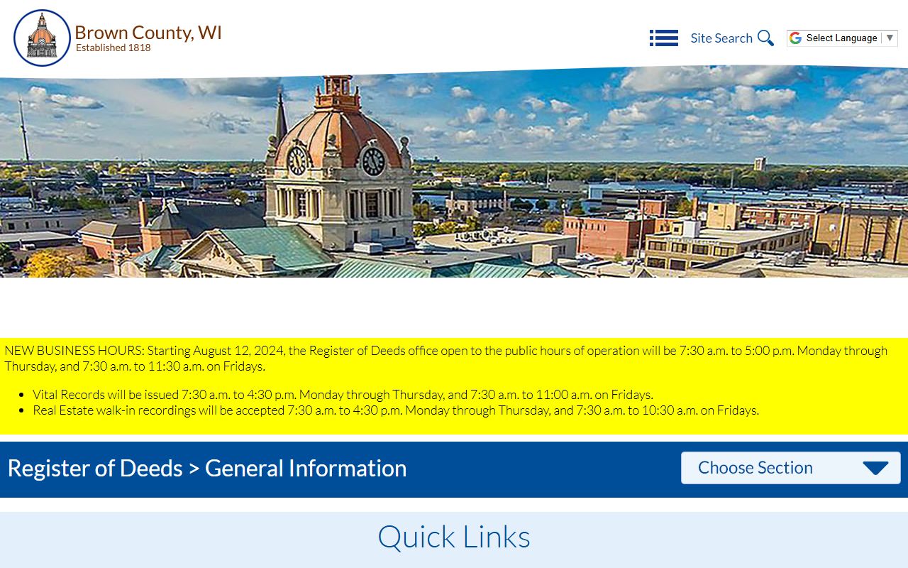 Green Bay death records Brown County genealogy