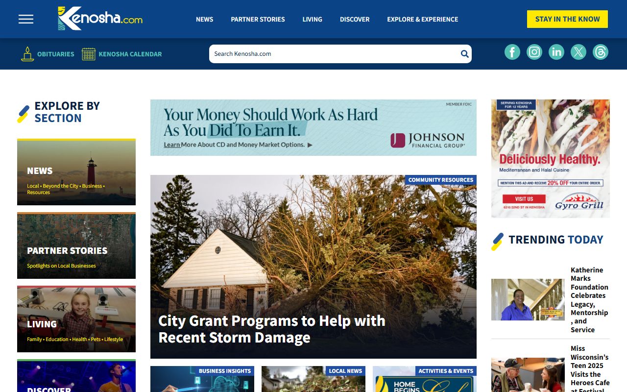 Kenosha death records city government office