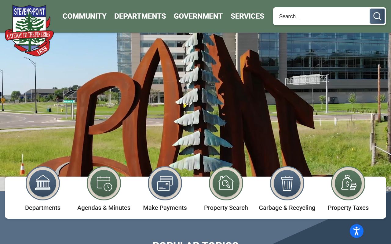 Stevens Point death records city government office