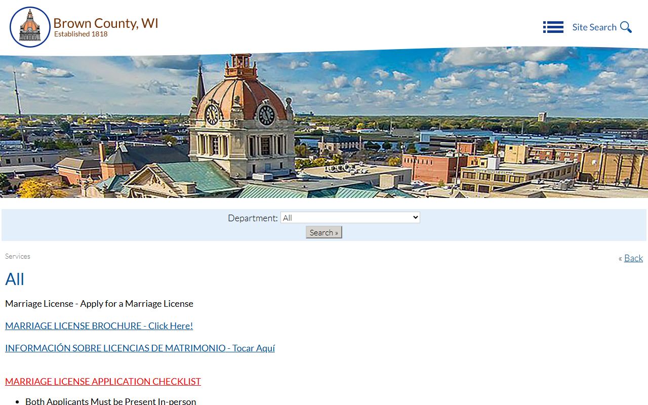 Brown County death records county office