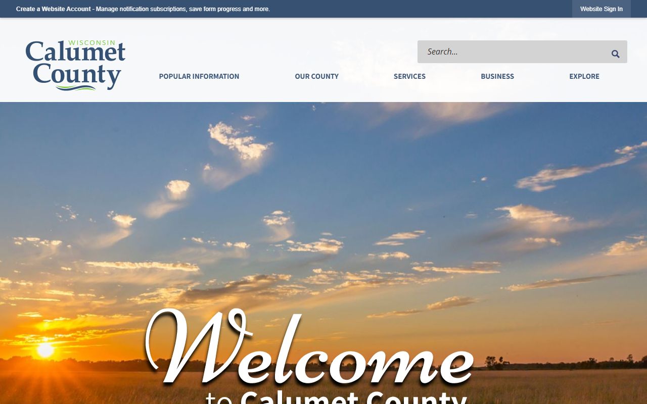 Calumet County death records county government website