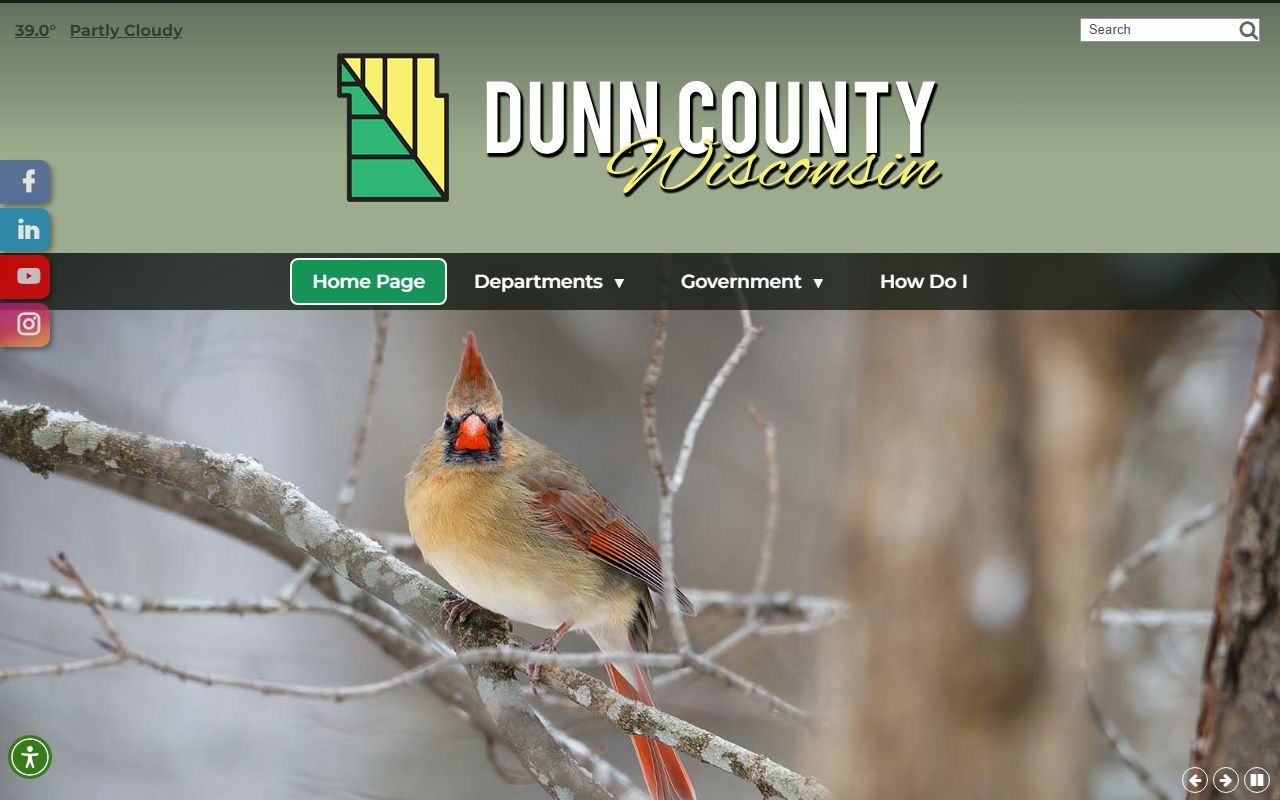 Dunn County death records at the county government website