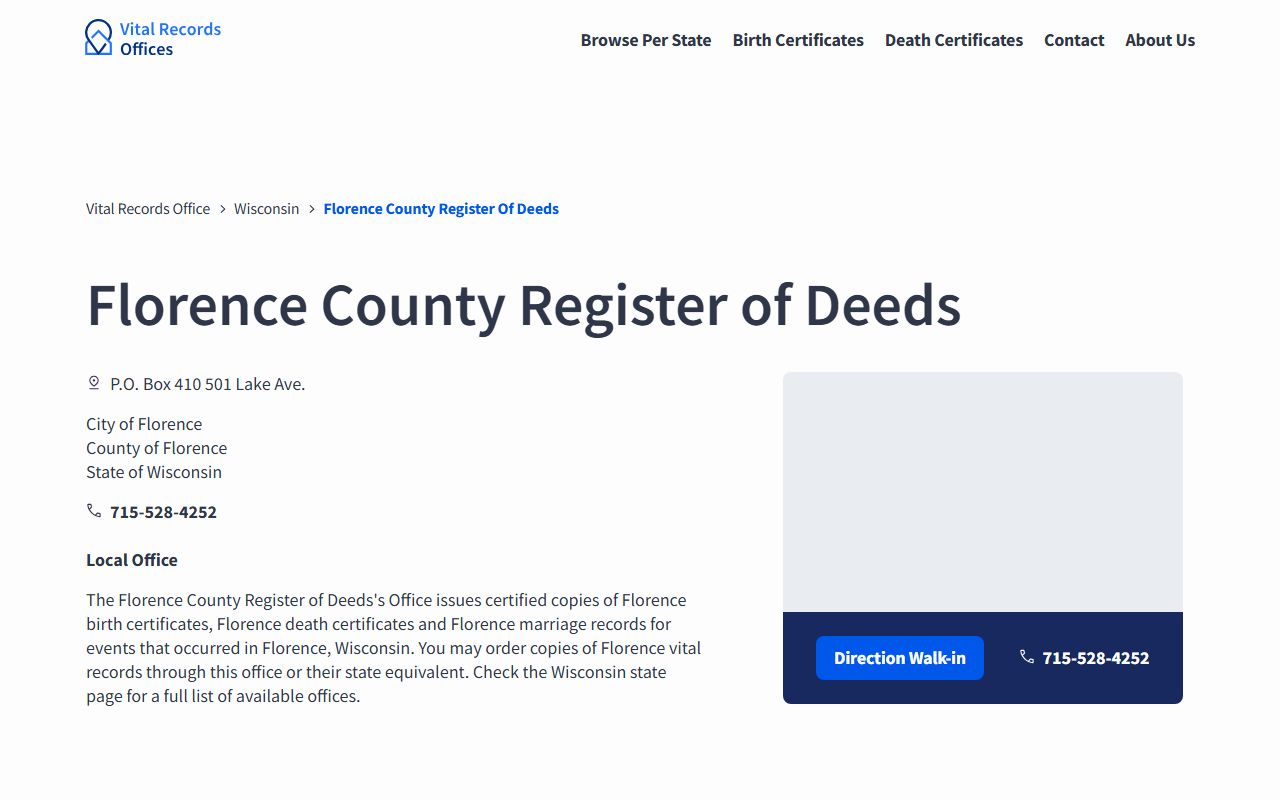 Florence County death records register of deeds information