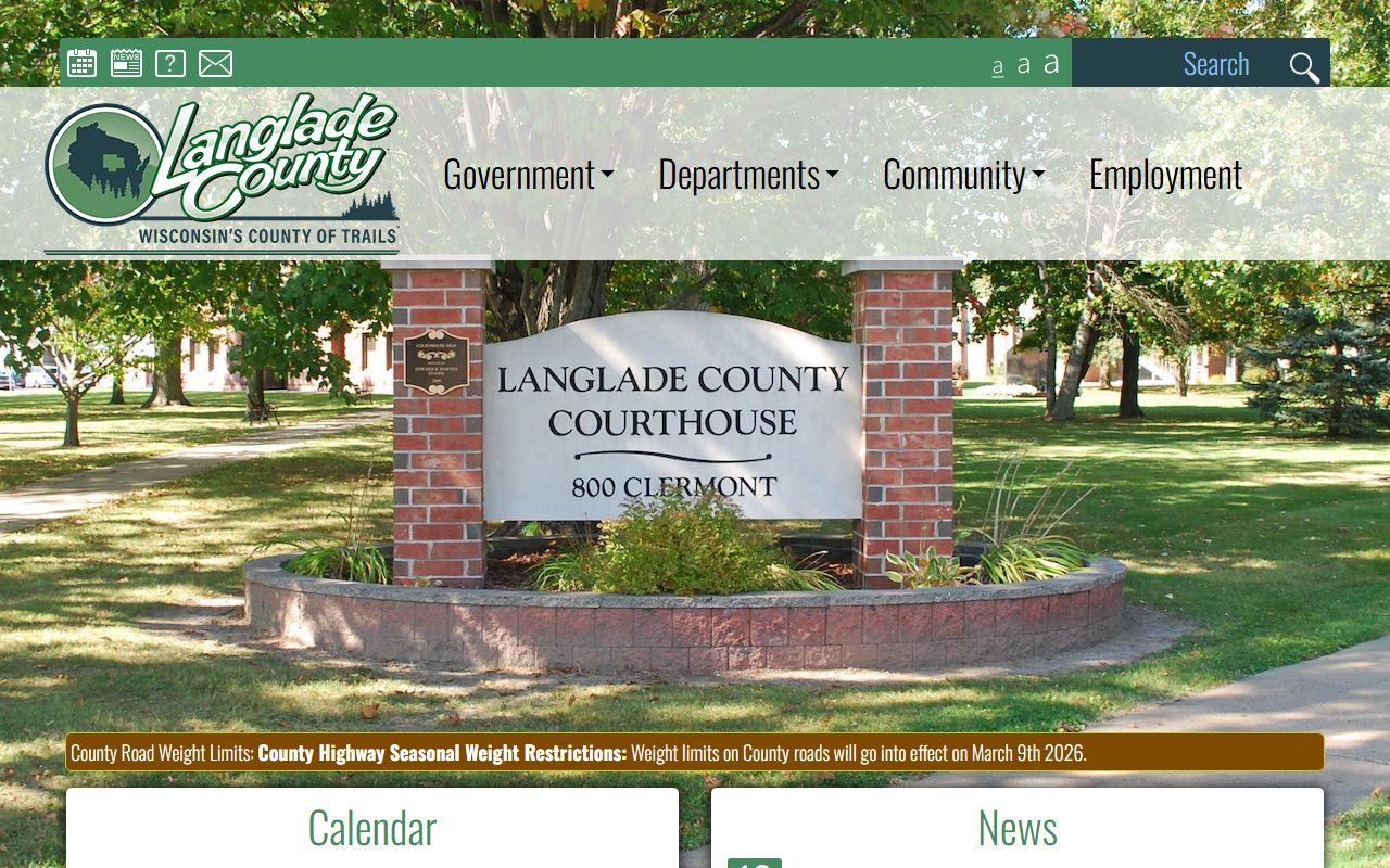 Langlade County death records county government website