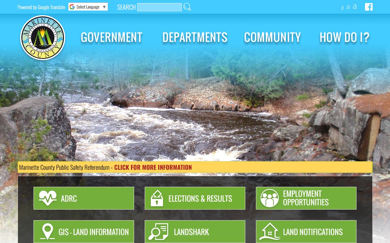 Marinette County Death Records county government website