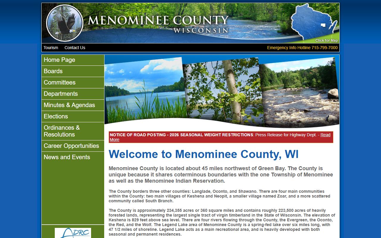 Menominee County death records county government website