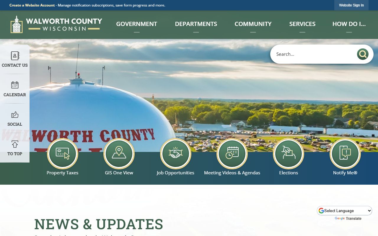 Walworth County death records county government website